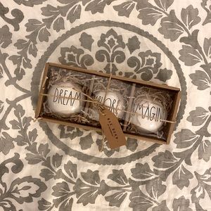 Rae Dunn Ornaments * DREAM * EXPLORE * IMAGINE *